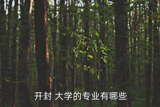  開封 大學(xué)的專業(yè)有哪些
