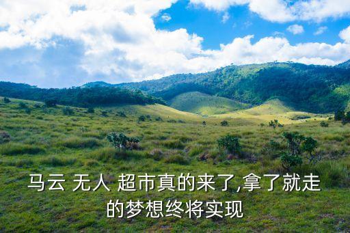 馬云 無(wú)人 超市真的來(lái)了,拿了就走的夢(mèng)想終將實(shí)現(xiàn)