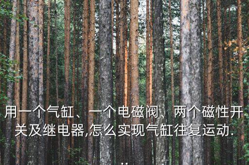 用一個氣缸、一個電磁閥、兩個磁性開關及繼電器,怎么實現(xiàn)氣缸往復運動...