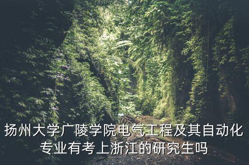 揚(yáng)州大學(xué)廣陵學(xué)院電氣工程及其自動(dòng)化專業(yè)有考上浙江的研究生嗎