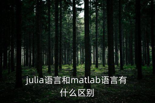 julia語(yǔ)言，julia語(yǔ)言和matlab語(yǔ)言有什么區(qū)別