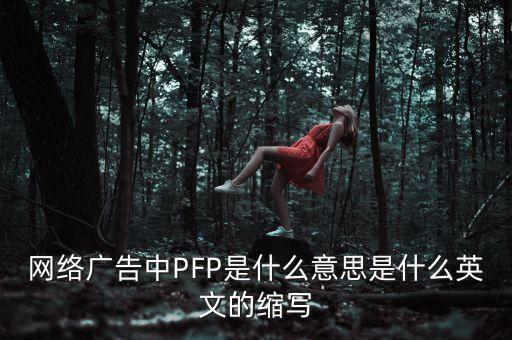 網(wǎng)絡(luò)廣告中PFP是什么意思是什么英文的縮寫