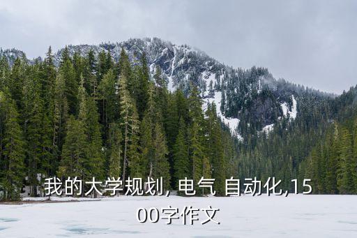 電氣自動(dòng)化比賽想法怎么寫(xiě)