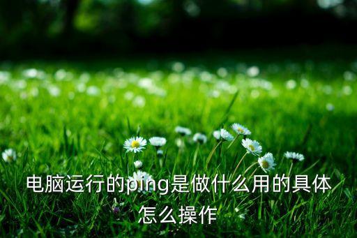 電腦運行的ping是做什么用的具體怎么操作