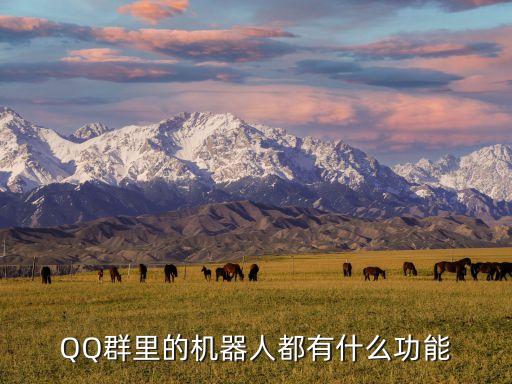 QQ群里的機(jī)器人都有什么功能