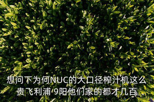 nuc9，想問(wèn)下為何NUC的大口徑榨汁機(jī)這么貴飛利浦 9陽(yáng)他們家的都才幾百