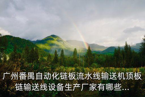 廣州番禺自動化鏈板流水線輸送機頂板鏈輸送線設備生產(chǎn)廠家有哪些...