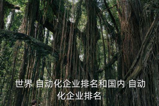  世界 自動化企業(yè)排名和國內(nèi) 自動化企業(yè)排名