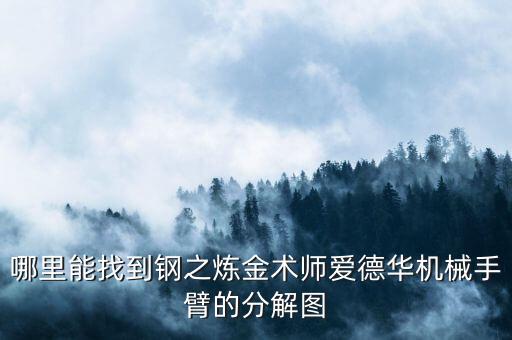 哪里能找到鋼之煉金術(shù)師愛德華機械手臂的分解圖