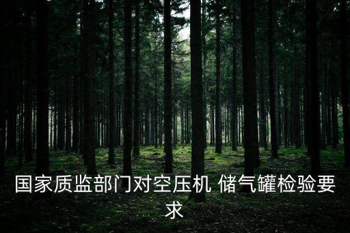 國家質監(jiān)部門對空壓機 儲氣罐檢驗要求