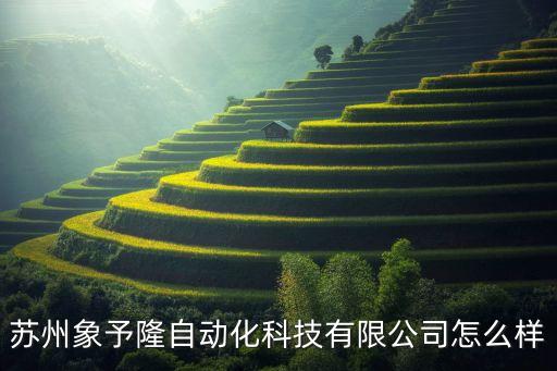 蘇州象予隆自動化科技有限公司怎么樣