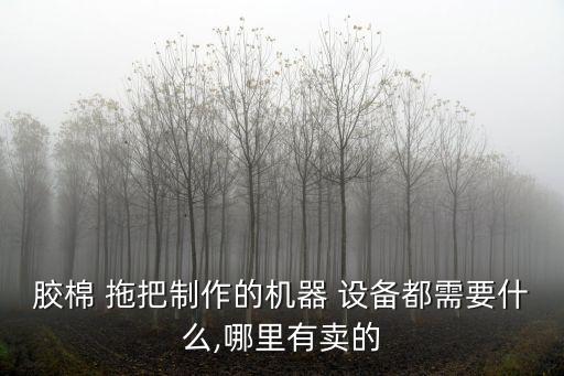 膠棉 拖把制作的機器 設(shè)備都需要什么,哪里有賣的