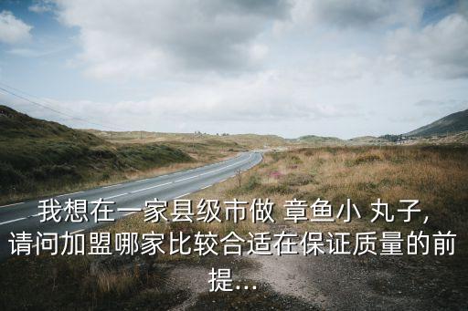我想在一家縣級(jí)市做 章魚小 丸子,請(qǐng)問加盟哪家比較合適在保證質(zhì)量的前提...