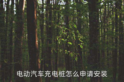 電動汽車充電樁怎么申請安裝