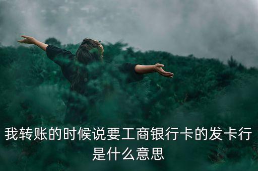 我轉(zhuǎn)賬的時(shí)候說要工商銀行卡的發(fā)卡行是什么意思