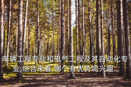 車輛工程專業(yè)和電氣工程及其自動化專業(yè),綜合來看,哪個有優(yōu)勢呢興趣...