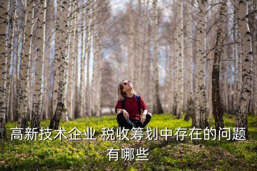 高新技術(shù)企業(yè) 稅收籌劃中存在的問(wèn)題有哪些