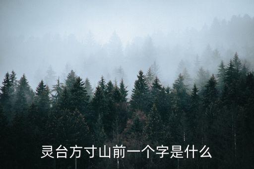 靈臺方寸山前一個字是什么