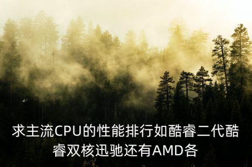 處理器排行，處理器十大知名品牌是什么