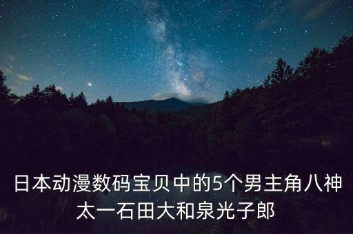 日本動(dòng)漫數(shù)碼寶貝中的5個(gè)男主角八神太一石田大和泉光子郎