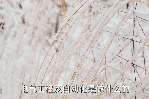 電氣工程及自動化是做什么的