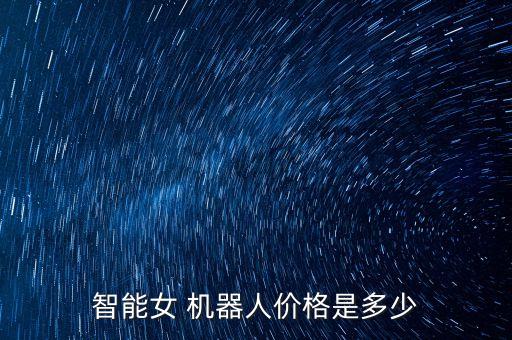 智能女 機器人價格是多少