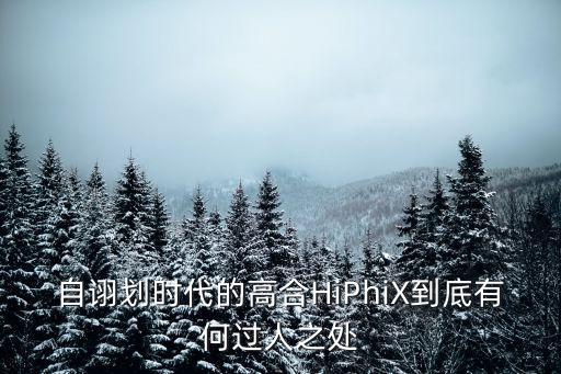 自詡劃時代的高合HiPhiX到底有何過人之處
