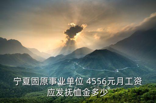 寧夏固原事業(yè)單位 4556元月工資應(yīng)發(fā)撫恤金多少