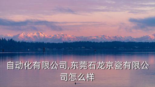 石龍自動化有限公司,東莞石龍京瓷有限公司怎么樣