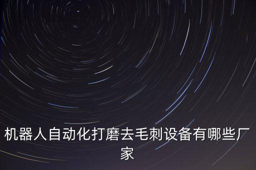 機器人自動化打磨去毛刺設(shè)備有哪些廠家