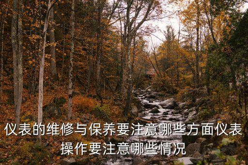 儀表的維修與保養(yǎng)要注意哪些方面儀表操作要注意哪些情況