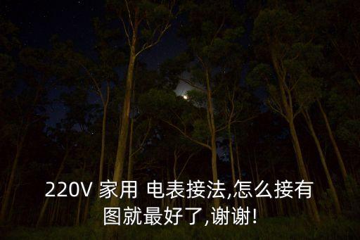 220V 家用 電表接法,怎么接有圖就最好了,謝謝!