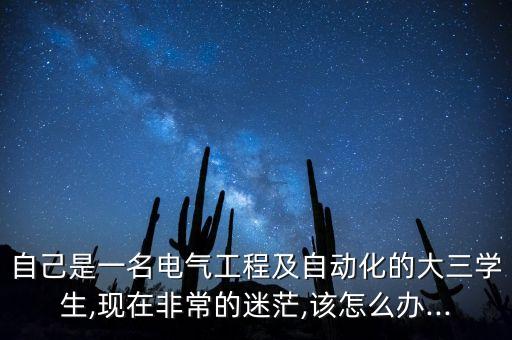 自己是一名電氣工程及自動(dòng)化的大三學(xué)生,現(xiàn)在非常的迷茫,該怎么辦...