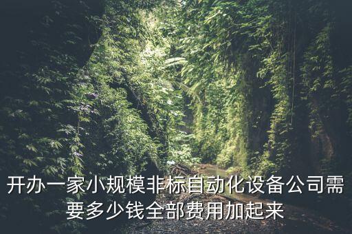 開辦一家小規(guī)模非標(biāo)自動化設(shè)備公司需要多少錢全部費用加起來