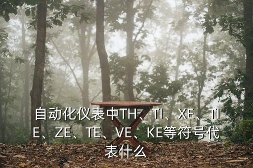 自動化儀表中TH、TI、XE、TIE、ZE、TE、VE、KE等符號代表什么