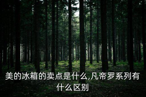 美的冰箱的賣點是什么,凡帝羅系列有什么區(qū)別