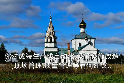 你對成裝生產(chǎn)線自動化,設(shè)備設(shè)施改造,現(xiàn)場管理,質(zhì)量管理等有何建議...