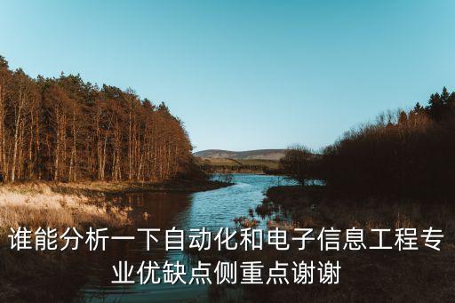 誰能分析一下自動化和電子信息工程專業(yè)優(yōu)缺點側(cè)重點謝謝