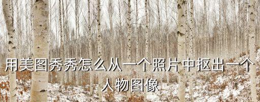 用美圖秀秀怎么從一個照片中摳出一個人物圖像