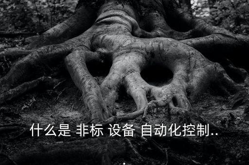 什么是 非標(biāo) 設(shè)備 自動(dòng)化控制...
