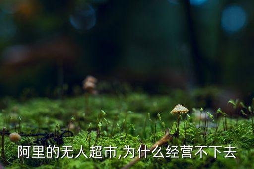 阿里的無人超市,為什么經(jīng)營不下去