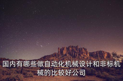 國(guó)內(nèi)有哪些做自動(dòng)化機(jī)械設(shè)計(jì)和非標(biāo)機(jī)械的比較好公司