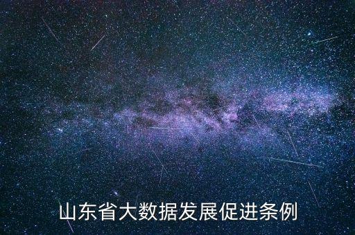 山東省大數(shù)據(jù)發(fā)展促進(jìn)條例