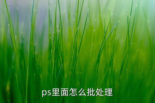 ps里面怎么批處理