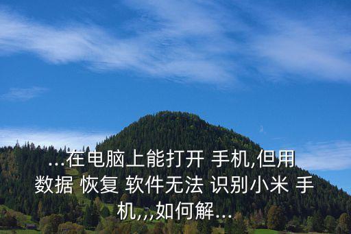 ...在電腦上能打開 手機,但用 數(shù)據(jù) 恢復(fù) 軟件無法 識別小米 手機,,,如何解...