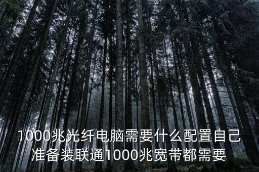 聯(lián)通千兆寬帶，1000兆光纖電腦需要什么配置自己準(zhǔn)備裝聯(lián)通1000兆寬帶都需要