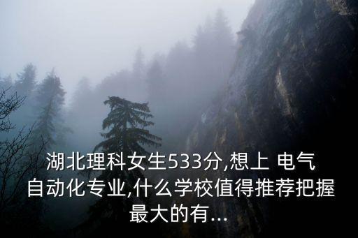  湖北理科女生533分,想上 電氣 自動化專業(yè),什么學(xué)校值得推薦把握最大的有...