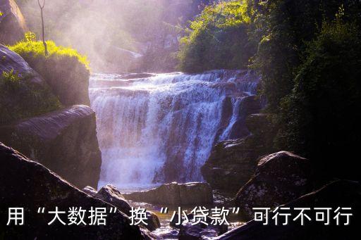小貸說的大數據是什么,網貸大數據是什么?