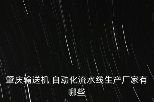 肇慶輸送機(jī) 自動化流水線生產(chǎn)廠家有哪些