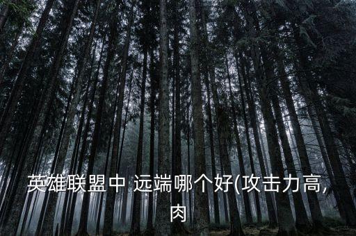 英雄聯(lián)盟中 遠(yuǎn)端哪個好(攻擊力高,肉